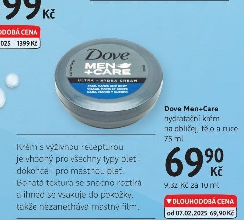 Krém na obličej, tělo a ruce Dove Men + Care