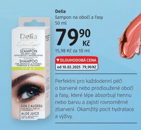 Šampon na obočí a řasy Delia