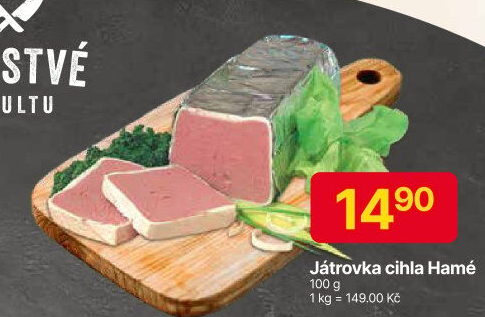 Paštika játrová cihla Hamé