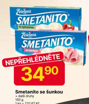 Sýr tavený Smetanito Želetava