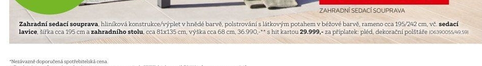 TERASOVÁ SEDACÍ SOUPRAVA