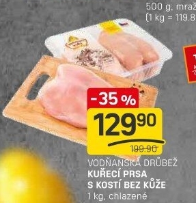 Kuřecí prsa s kostí Vodňanské kuře