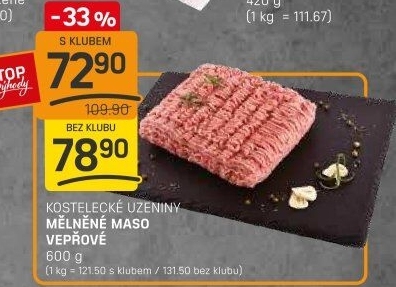 Maso mleté vepřové Kostelecké uzeniny