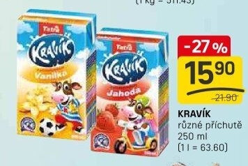Nápoj mléko ochucené Kravík Tatra
