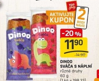 Pečivo Sváča s náplní Dinoo