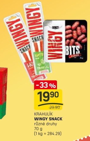 Snack sušený Wingy Krahulík