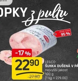 Šunka dušená nejvyšší jakosti LE&amp
