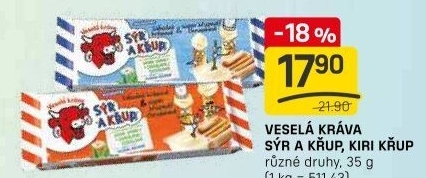 Sýr a křup Veselá kráva