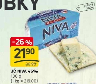 Sýr Niva Jihočeská 45% Madeta