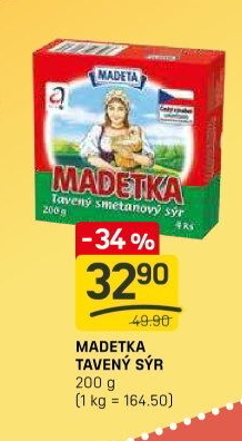 Sýr tavený smetanový Madetka