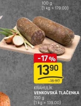Tlačenka venkovská Krahulík