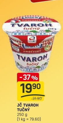 Tvaroh tučný Jihočeský Madeta