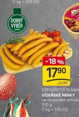 Vídeňské párky Premium Dobrý Výběr