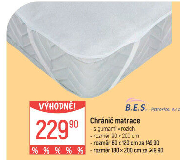 Chránič na matrace B.E.S. Petrovice