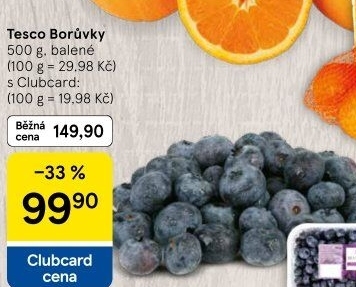 Borůvky Tesco
