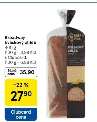 Chléb žitný kváskový Breadway