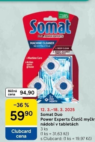 Čistič myčky při plné myčce Somat