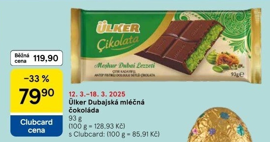 Čokoláda Dubajská Ülker