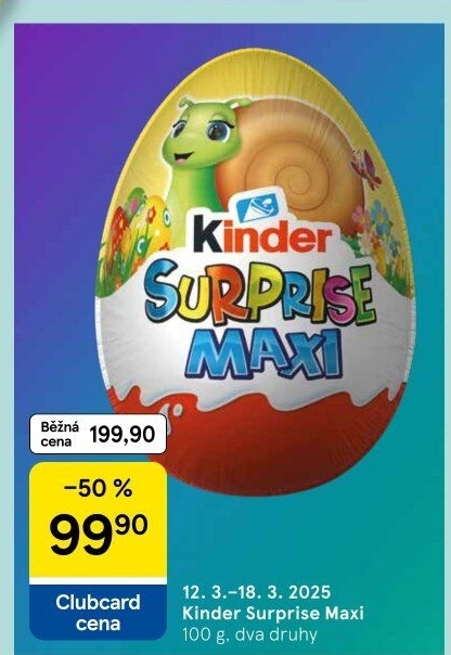 Čokoládové vajíčko s překvapením Maxi Kinder Surprise