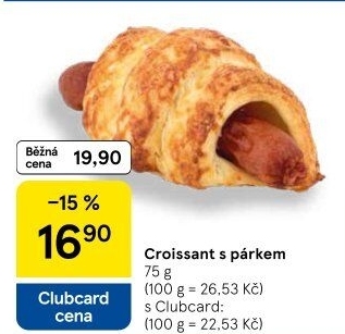 Croissant s párkem
