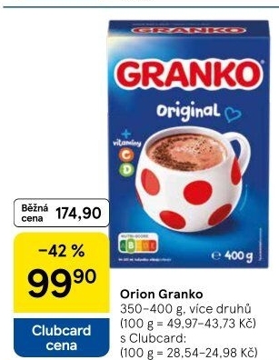 Instantní kakao Granko Orion