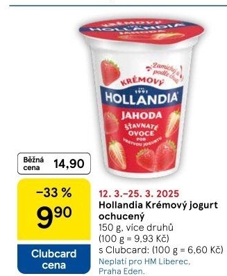 Ochucený jogurt krémový Hollandia