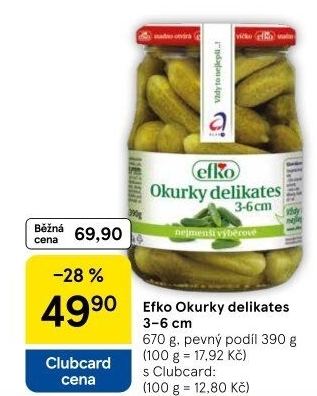 Okurky delikates Efko