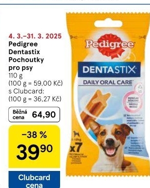 Pamlsky pro psy Denta Stix Pedigree