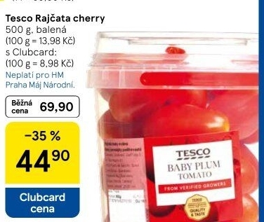 Rajčata cherry Tesco