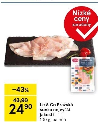 Šunka pražská nejvyšší jakosti LE&amp