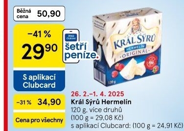 Sýr Hermelín Král sýrů