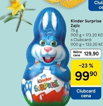 Čokoládová figurka s překvapením velikonoční Kinder Surprise