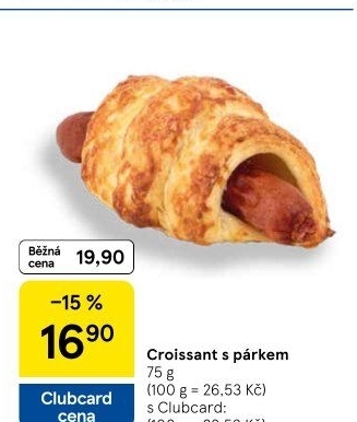 Croissant s párkem