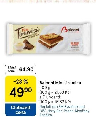 Dezert mini Tiramisu Balconi