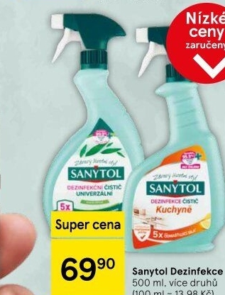 Dezinfekční čističe Sanytol