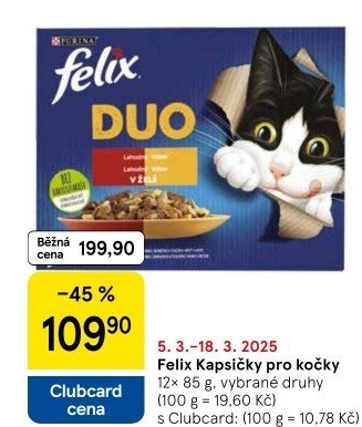Kapsičky pro kočky Felix Purina