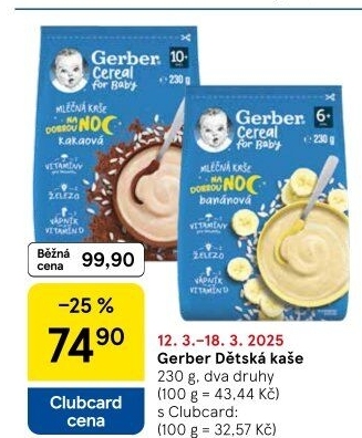 Kaše Gerber Natural for Baby