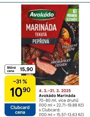 Marináda Avokádo