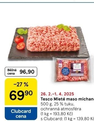Mleté maso mix Tesco