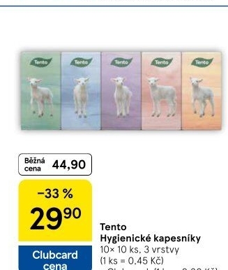 Papírové kapesníčky 3vrstvé Tento