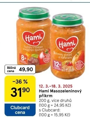 Příkrm masozeleninový Hami