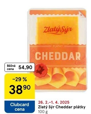 Sýr Cheddar Zlatý sýr