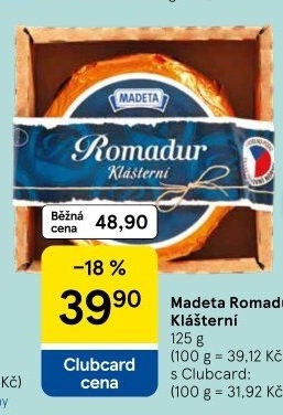 Sýr Romadur Klášterní Madeta