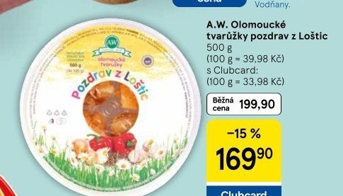 Sýr tvarůžky olomoucké Pozdrav z Loštic A.W.