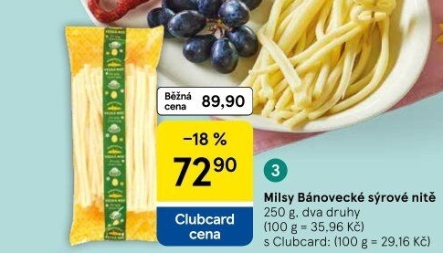 Sýrové nitě Bánovecké Milsy