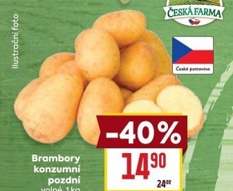 Brambory konzumní pozdní Česká farma