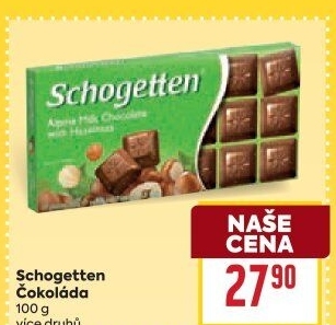 Čokoláda Schogetten Trumpf