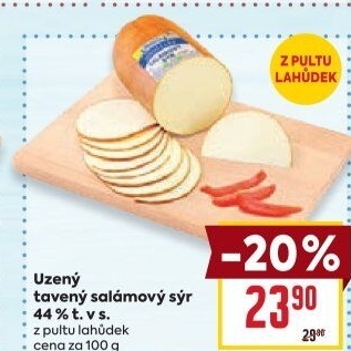 Sýr uzený salámový 44% Jihočeský Madeta