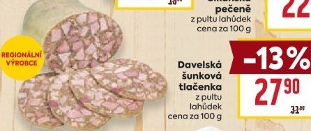 Tlačenka šunková davelská