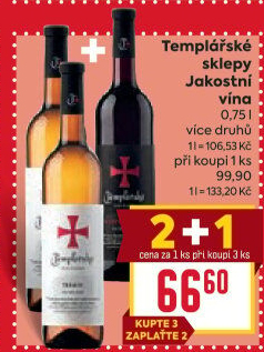 Vína Templářské sklepy Čejkovice